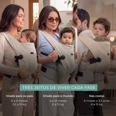 Canguru Infanti Panino Areia - Três formas de acompanhar o crescimento 
