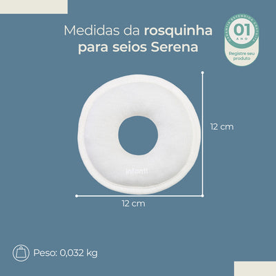 Rosquinhas de Amamentação Orgânica Serena Infanti Off White - Tecido orgânico e respirável
